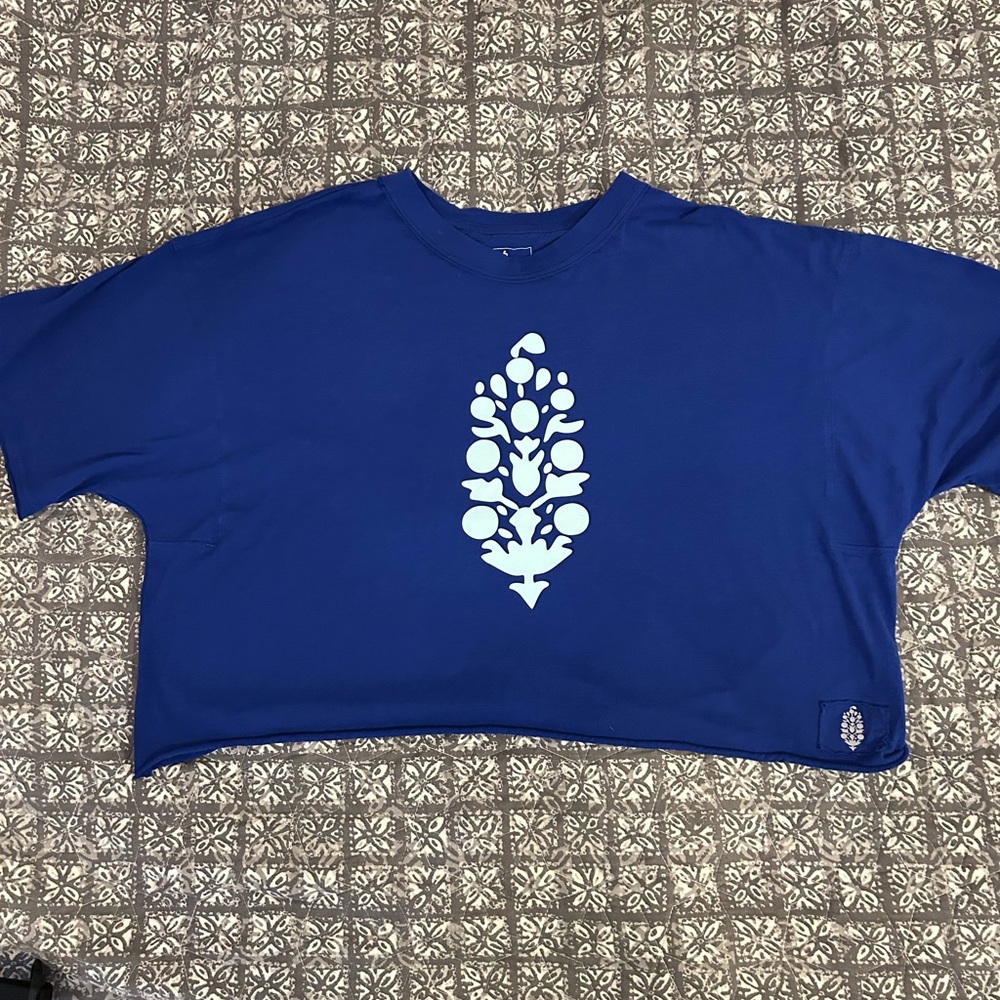 NWOT FP Movement by Free People Blue Short Sleeve Tee